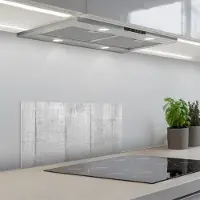KitchenYeah Spatscherm 60x30 cm - Zelfklevende achterwand Grijs - Betonlook - Industrieel - Keuken muurbeschermer - Spatwand fornuis