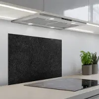 KitchenYeah Spatscherm 70x55 cm - Zelfklevende achterwand Graniet - Zwart - Granietstructuur - Donker - Keuken muurbeschermer - Spatwand fornuis