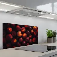 KitchenYeah Spatscherm 80x40 cm - Zelfklevende achterwand Fruit - Close up - Nectarines - Keuken muurbeschermer - Spatwand fornuis