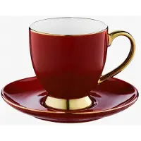 Ambition Royal Kop en Schotel 220ml Rood-Goud