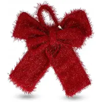 Cadro Grote rode kerststrik 40x33 cm - Decoratie voor boom, deur en cadeau