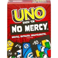 Mattel UNO No Mercy-kaartspel - Nieuwe versie voor eindeloos plezier