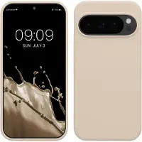 Kwmobile telefoonhoesje geschikt voor Google Pixel 10 / Pixel 10 Pro - Hoesje met siliconen coating - Smartphone case in crème