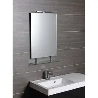 Sapho Wega spiegel rechthoekig met planchet 80x80cm chroom