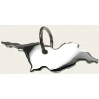 MOOYE ® - Collectie Zilveren Landkaart Georgia ketting hanger