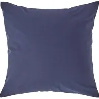 Homescapes Kussensloop 40x40 cm – Marineblauw – 100% Egyptisch Perkal Katoen – 200 TC