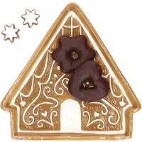 MamboCat Lebkuchenhaus bord ZONDER schoorsteen van aardewerk – 23000032