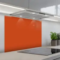 KitchenYeah Spatscherm 90x70 cm - Zelfklevende achterwand Sienna - Aarde - Kleuren - Effen - Keuken muurbeschermer - Spatwand fornuis