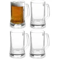 Vivalto Bierglazen - Bierpullen - transparant glas - 24x stuks - 380 ml - Cadeau - Vaderdag