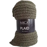 Mica Decorations Mica Charlene Fleece Plaid 180x130 cm – Zacht Woondeken – Donkergroen