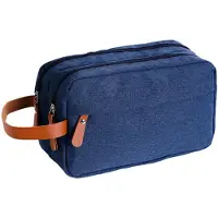 LONGZIMING -Hangkende Toilettas voor Heren – Waterafstotende Dopp Kit met Ruime Opbergvakken, Ideaal voor Reizen – Organizer voor Toiletartikelen & Scheerspullen – Donkerblauw