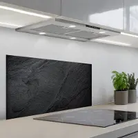 KitchenYeah Spatscherm 80x40 cm - Zelfklevende achterwand Beton - Zwart - Industrieel - Keuken muurbeschermer - Spatwand fornuis