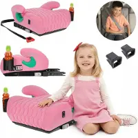 Traveller Kinder autostoelverhoger roze ISOFIX R129 125-150 cm