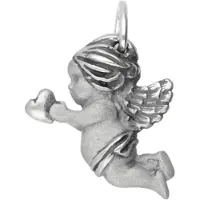 MOOYE ® - Collectie Zilveren Engel met hart Art Nouveau Jugendstil hanger