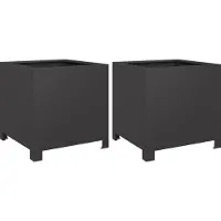 vidaXL Plantenbak 50x50x50 cm staal wit