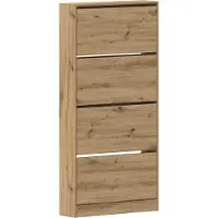 vidaXL Schoenenkast 80 x 21 x 163,5 cm Bewerkt hout Artisan Eiken