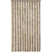 vidaXL Vliegengordijn 100x200 cm chenille donkerbruin en beige