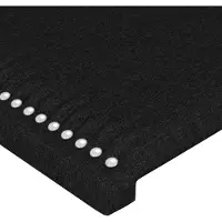 vidaXL Hoofdbord LED 163x16x78/88 cm stof zwart