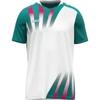 Jako Vintage Shirt Korte Mouw Heren - Wit / Turkoois | Maat: M