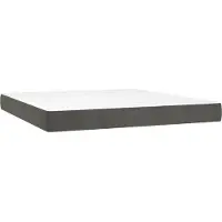 vidaXL Pocketveermatras medium queen 152x203x20 cm fluweel donkergrijs