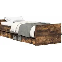 vidaXL Bedframe zonder matras spaanplaat artisanaal eikenkleurig