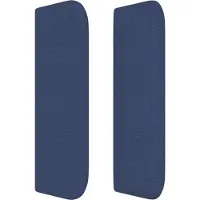vidaXL Hoofdbord met randen 183x16x78/88 cm stof blauw