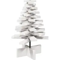 vidaXL Kerstdecoratie kerstboom 100 cm massief grenenhout wit
