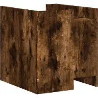 vidaXL Nachtkastje 45x50x50 cm bewerkt hout gerookt eikenkleurig