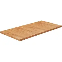 vidaXL Wastafelblad 100x50x2,5cm behandeld massief hout lichtbruin