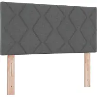 vidaXL LED Box Spring Bed met hoofdeinde Donkergrijs 90 x 190 cm Stof