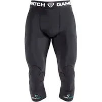 Gamepatch | 3/4 tights with knee padding | Zwart | Maat XL | Basketball | Handball | Urban Sports