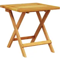 vidaXL Ligbedden 2 st met tafel massief acaciahout