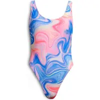 Superdry Badpak met Print en Lage Halslijn Roze Grootte: 44