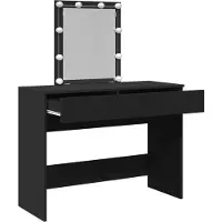 vidaXL Kaptafel met LED-verlichting 100x40x130 cm zwart