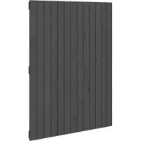 vidaXL Wandhoofdbord 185x3x90 cm massief grenenhout grijs