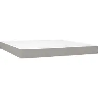 vidaXL Pocketveermatras medium california king 183x213x20 cm stof lichtgrijs