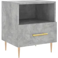 vidaXL Nachtkastjes 2 st 40x35x47,5 cm bewerkt hout betongrijs
