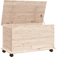 vidaXL Opbergkist met wielen ALTA 73x39,5x43 cm massief grenenhout