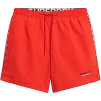 Superdry Mannen Sportswear Zwemshort met Borduursel - 38 cm Rood Grootte: Xxl