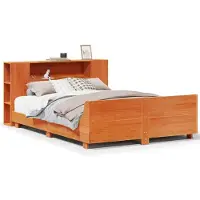 vidaXL Bedframe zonder matras massief grenenhout wasbruin 140x200 cm