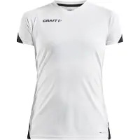 Craft Tennisshirt Women Pro Control Impact SS Tee W White Black-XXL