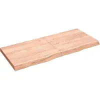 vidaXL Wandschap 140x60x(2-6)cm behandeld massief eikenhout lichtbruin