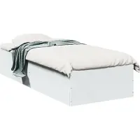 vidaXL Bedframe bewerkt hout wit 90x190 cm
