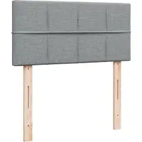 vidaXL Boxspringbed met matras, lichtgrijs, 140x190 cm, gestoffeerd