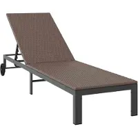 vidaXL Ligstoel 2-persoon 3 pcs Bruin poly rattan