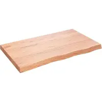 vidaXL Tafelblad 100x60x(2-6)cm behandeld massief eikenhout lichtbruin