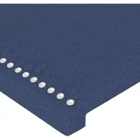 vidaXL Hoofdbord LED 147x16x78/88 cm stof blauw