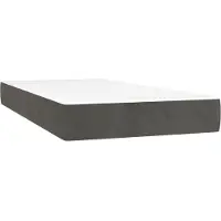 vidaXL - Pocketveringmatras - medium - 80x210x20 - cm - fluweel - donkergrijs