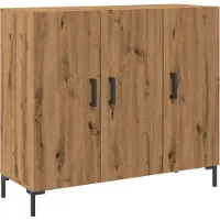 vidaXL Dressoir Artisan-eikenhout, 90x34x80 cm, houtvezel
