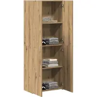 vidaXL Kantoorkast Artisan Eiken 60 x 32 x 152,5 cm Bewerkt hout